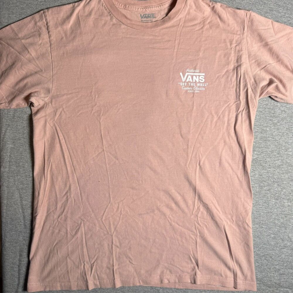 VANS Mens Pink Short Sleeve T-Shirt MEDIUM